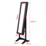 Pastatoma juvelyrikos spintelė su veidrodžiu (Juoda)