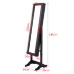 Pastatoma papuošalų spintelė su veidrodžiu (Balta)