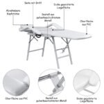Reguliuojama sulankstoma masažinė/kosmetologinė lova iki 225 kg (Balta)