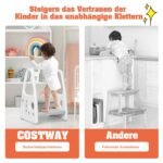 Dvipakopis vaikiškas laiptelis su atrama (Pilka)