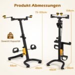 Judantis treniruoklis su pedalais ir reguliuojamu vairu (Juoda)