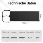 Elektrinis sniego tirpdymo kilimėlis 25 5 x 76 cm (Juoda)