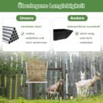 Dvi funkcijų ėdžių stovas su talpykla pašarui ir dubenėliu grūdams (Sidabrinė)