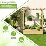 Pakeltas gėlynas su atramine sienelė ir kabančiu stogeliu (Natūrali)