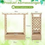 Pakeltas gėlynas su atramine sienelė ir kabančiu stogeliu (Natūrali)