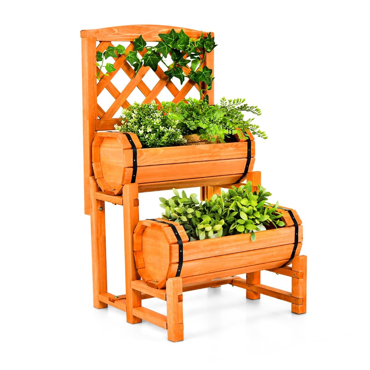 hochbeet-_gartenbeet-mit-_2-_pflanzk_sten-gt3925or_2_ Aukšta daržo lysvė su dviem lysvėmis ir atrama (Oranžinė)
