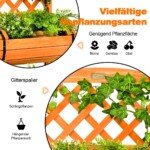 Aukšta daržo lysvė su dviem lysvėmis ir atrama (Oranžinė)