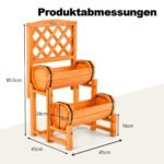Aukšta daržo lysvė su dviem lysvėmis ir atrama (Oranžinė)