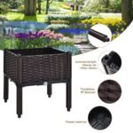 Pakeltas daržo lysvės vazonas su atramomis (Ruda)