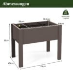 Pakeltas plastikinis daržas su savaime laistymo sistema (Kavos)