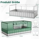 Aukštasis lysvas su mini šiltnamiu ir atidaromu dangčiu (Žalia)