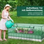 Aukštasis lysvas su mini šiltnamiu ir atidaromu dangčiu (Žalia)