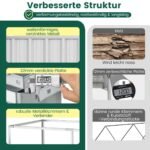 Aukštasis lysvas su mini šiltnamiu ir atidaromu dangčiu (Žalia)