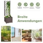 Gėlių ir daržovių lysvė su atrama laipiojantiems augalams (Ruda)