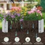Cinkuotas metalinis lysvės paaukštinimas daržui (Sidabrinė)