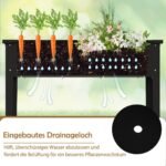 Pakeltas sėjamasis lovelis 100 x 40 x 80 cm metalinis (Juoda)