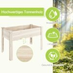 Medinė pakeliama lysvės dėžė su drenažu (Natūrali)