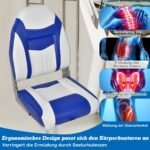 Sulankstoma valties sėdynė su 10 cm paminkštinimu (Mėlyna)