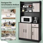 Virtuvės spintelė su įkrovimo stotele ir darbo zona (Juoda)