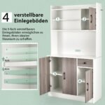 Virtuvės spintelė su įkrovimo stotele ir stalčiumi 180 cm (Balta)