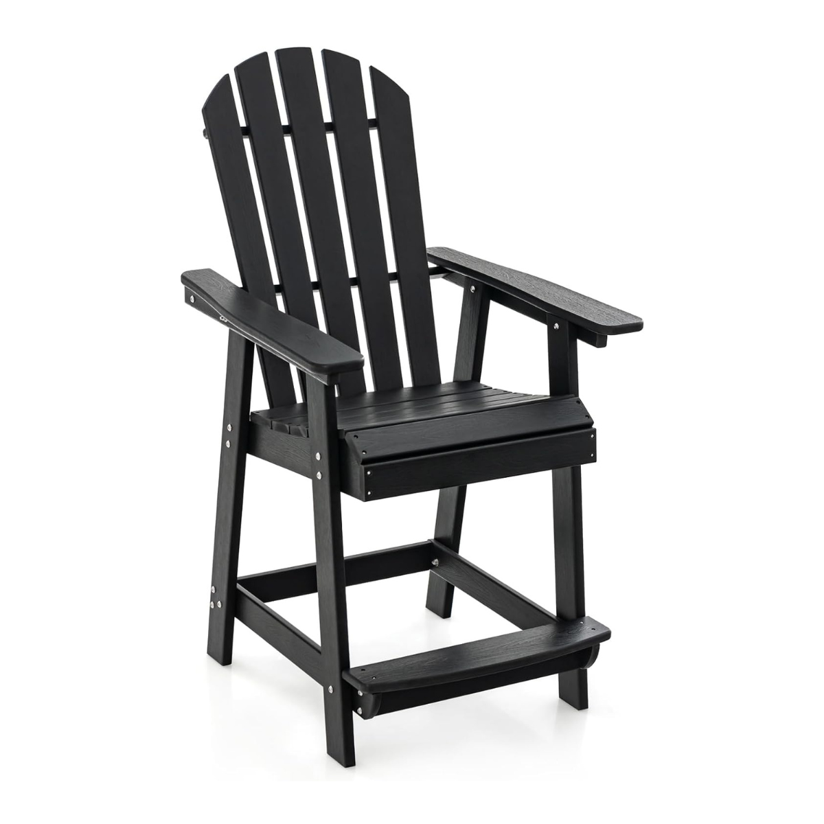 hocker-np11571dk_1_ Baro kėdė su atlošu ir kojų atramomis (Juoda)