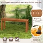 Tvirtas medinis suoliukas be atlošo dvivietis 150 kg (Natūrali)