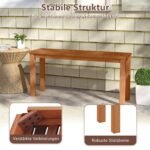 Tvirtas medinis suoliukas be atlošo dvivietis 150 kg (Natūrali)