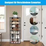 7 sluoksnių vertikalus batų stovas (Juoda)