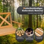 Lauko supynės dviem asmenims 134 cm (Natūrali)