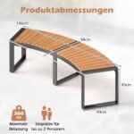 Sodo suoliukas dvivietis atsparus oro sąlygoms 360 kg apkrovos (Ruda)