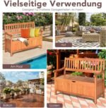 Sodo suoliukas su daiktadėže iš akacijos (Natūrali)