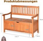 Sodo suoliukas su daiktadėže iš akacijos (Natūrali)