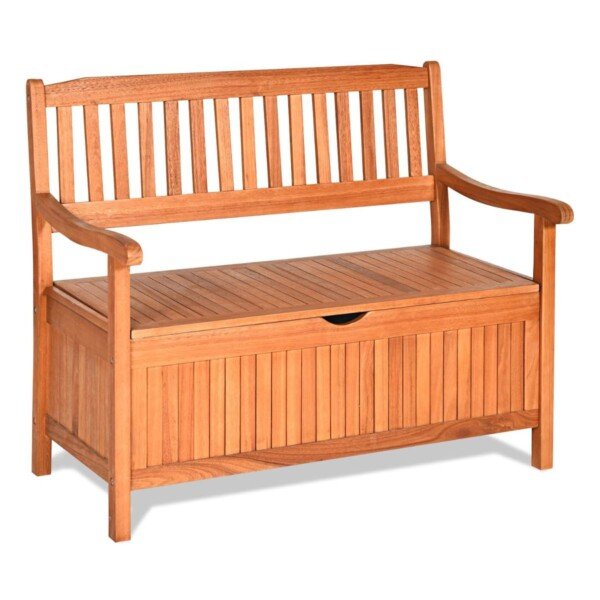 Sodo suoliukas su daiktadėže iš akacijos (Natūrali)