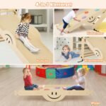 Medinis Montessori kylančių žaislų rinkinys su reguliuojama rampa (Natūrali)