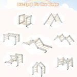 Medinis Montessori laipiojimo komplektas su reguliuojama rampa (Pilka)