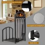 Medžio laikiklis su keturiais priedais (Juoda)