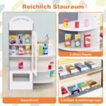 Medinis žaidimų rinkinys su kasa ir pardavimo automatu (Balta)