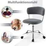 Reguliuojamo aukščio biuro kėdė su paminkštintu atlošu (Pilka)