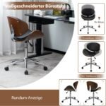 Ergonomiška biuro kėdė aukščiui reguliuoti (Juoda)