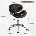 Ergonomiška biuro kėdė aukščiui reguliuoti (Juoda)