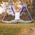 Oro jogos hamakas-sūpynės su priedais (Violetinė)