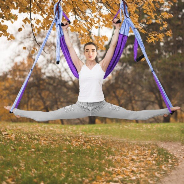 Oro jogos hamakas-sūpynės su priedais (Violetinė)