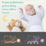 Vaikiškas čiužinys lovytei 120x60 cm su aukšto tankio putų užpildu (Balta)