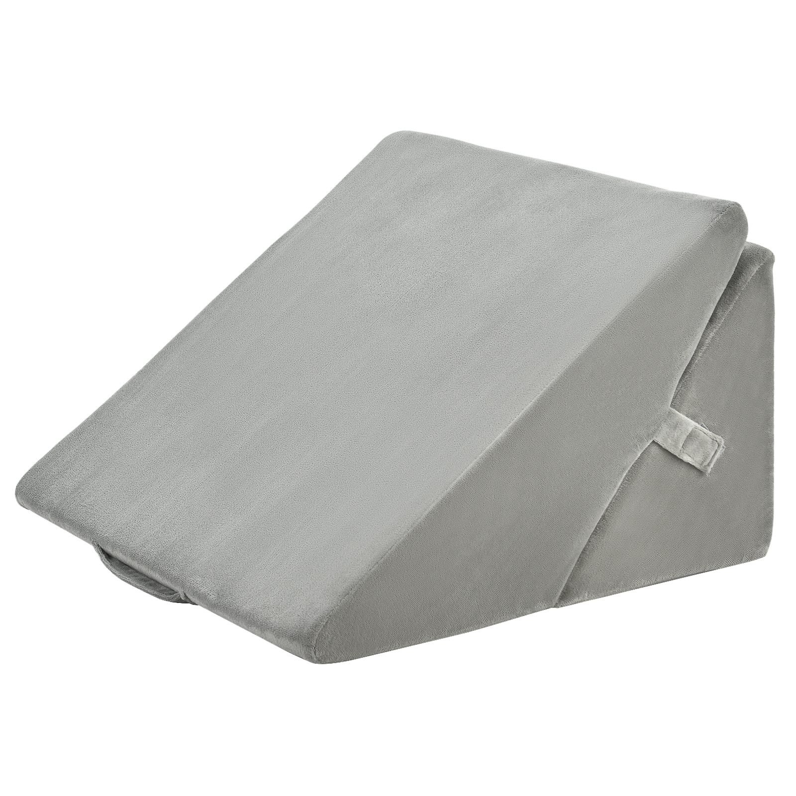 ht1141gr-1_1_ Reguliuojama pleišto formos pagalvė su atminties putomis 58 x 50 5 x 36 cm (Pilka)