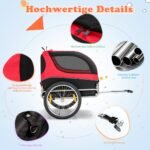 Dviračio priekaba augintiniams iki 40 kg (Raudona)