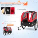 Dviračio priekaba augintiniams iki 40 kg (Raudona)