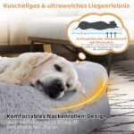 Didelė ortopedinė sofa žmonėms ir šunims 171 x 115 cm (Pilka)