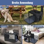 Kompaktiška sulankstoma šunų transportavimo dėžė (Juoda)