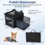 Sulankstoma transportavimo dėžė šunims su dviem angomis ir tinkliniu langu (Juoda)