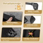 Sulankstoma šunų transportavimo dėžė su 3 durelėmis ir paminkštinimu (Pilka)